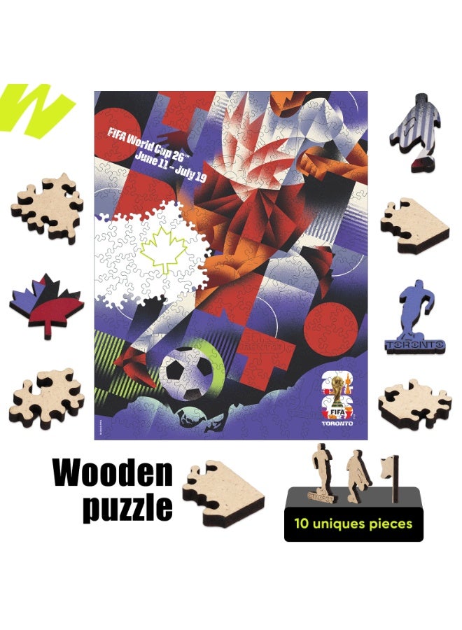 FIFA World Cup FIFA Official Licensed World Cup 2026 Host City Toronto Wooden Jigsaw Puzzle 200 Pieces - Image 2